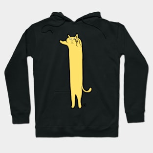 Cat looking yellow Hoodie